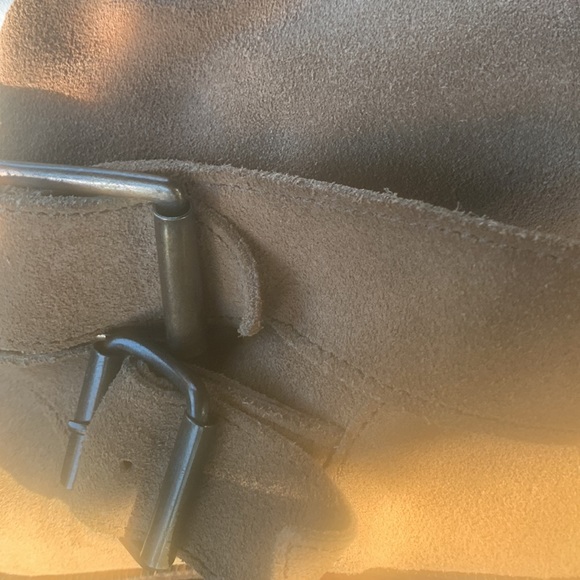 FREE PEOPLE SUNBELT DISTRESSED SUEDE BELTED BOOTIES - Picture 2 of 5